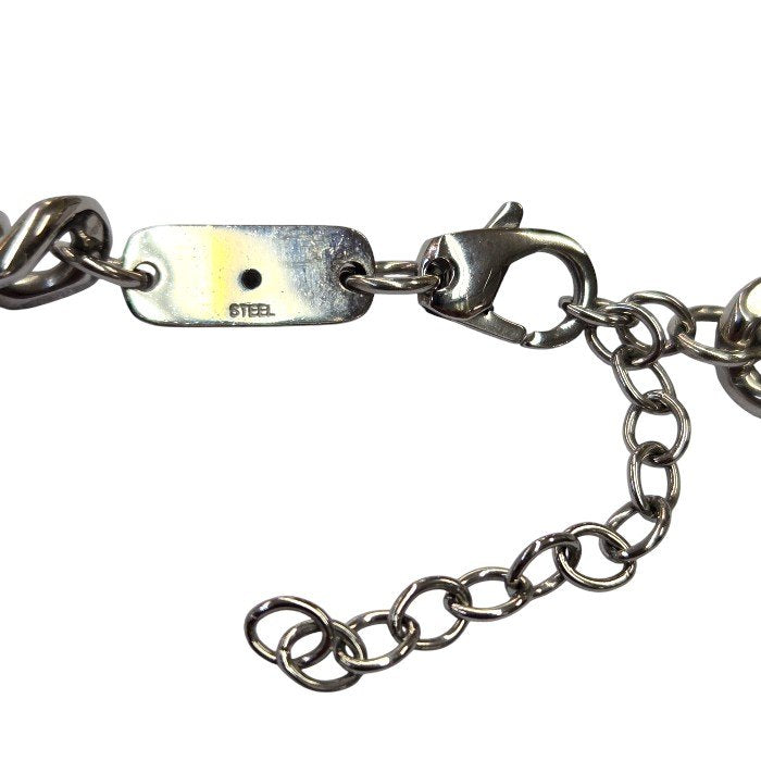 DIESEL ディーゼル ネックレス メンズ ステンレススチール ロゴ 喜平チェーン シルバー D1412040 中古 T1