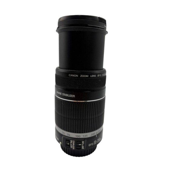 ジャンク品 Canon キヤノン 望遠ズームレンズ EF-S 55-250mm 1:4-5.6 IS カメラ用品 ズーム 撮影 カメラ用品 ズーム 撮影 中古 W４