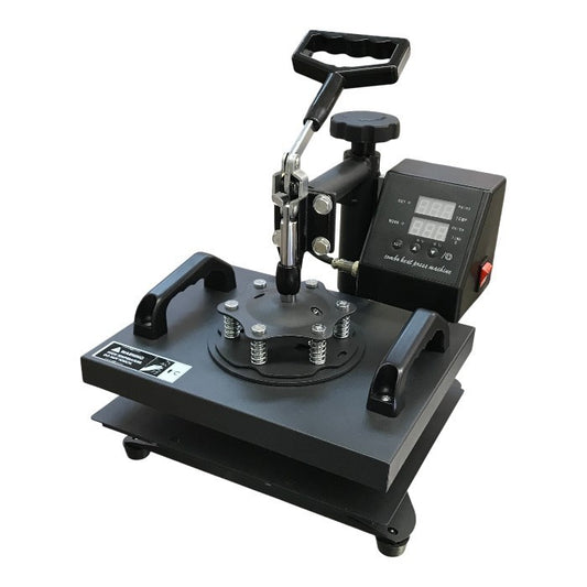 ヒートプレスマシン ブラック 熱転写 プレス機 デジタル制御 回転式アーム 23×30cm 中古 T1