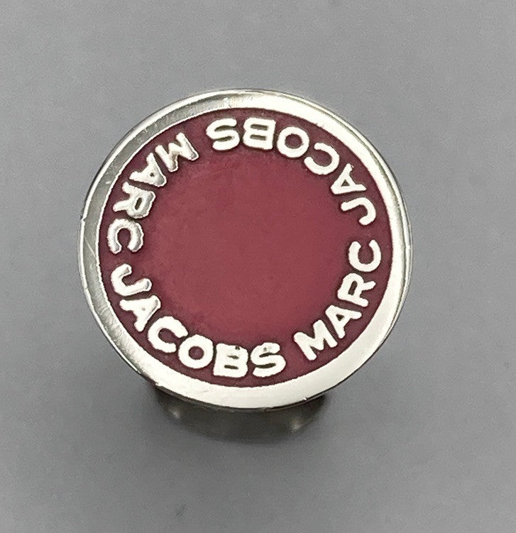 MARC JACOBS マークジェイコブス ロゴ ディスク エナメル スタッドピアス 中古 D4