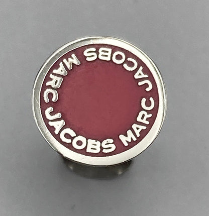 MARC JACOBS マークジェイコブス ロゴ ディスク エナメル スタッドピアス 中古 D4