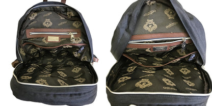 Orobianco オロビアンコ リュック ネイビー ブラウン メンズ 通勤 おしゃれ レザー お出掛け 中古 W1