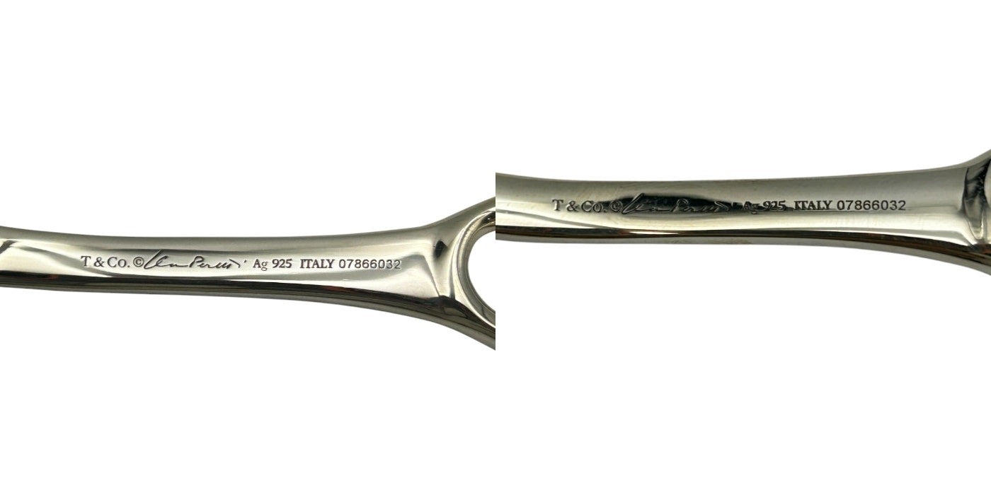 TIFFANY&Co. ティファニー Ag925 オープンハート ベビースプーン＆フォーク セット シルバー925 ベビー用品 食器 カトラリー 子供 中古 W４