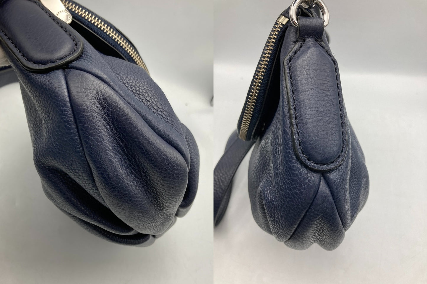 MARC BY MARC JACOBS マークバイマークジェイコブス レザー ショルダーバッグ ネイビー 中古 D4