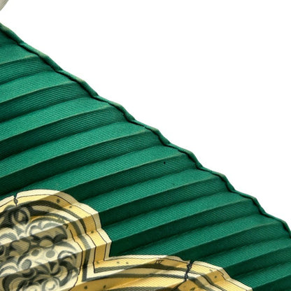 HERMES エルメス プリーツ スカーフ グリーン レディース ブランド おしゃれ 服飾 中古 W４