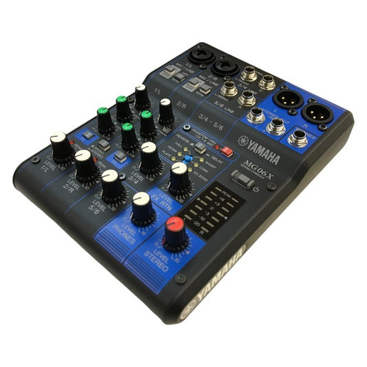 YAMAHA ヤマハ 6チャンネルミキシングコンソール ブラック アナログ ミキサー デジタルエフェクト搭載 ライブ レコーディング MG06X 中古 T1