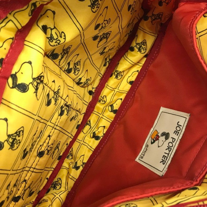 JOE PORTER ジョーポーター スヌーピー ショルダーバッグ ユニセックス ナイロン 斜め掛け ピーナッツ レッド 中古 T1