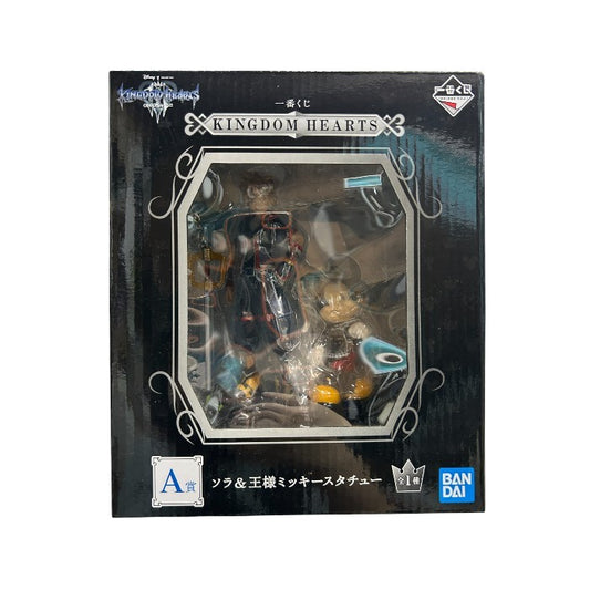 未開封品 BANDAI バンダイ 一番くじ キングダムハーツ A賞 ソラ＆王様ミッキースタチュー フィギュア ディズニー ホビー ソラ ミッキーマウス ゲーム キャラクター 中古 W４