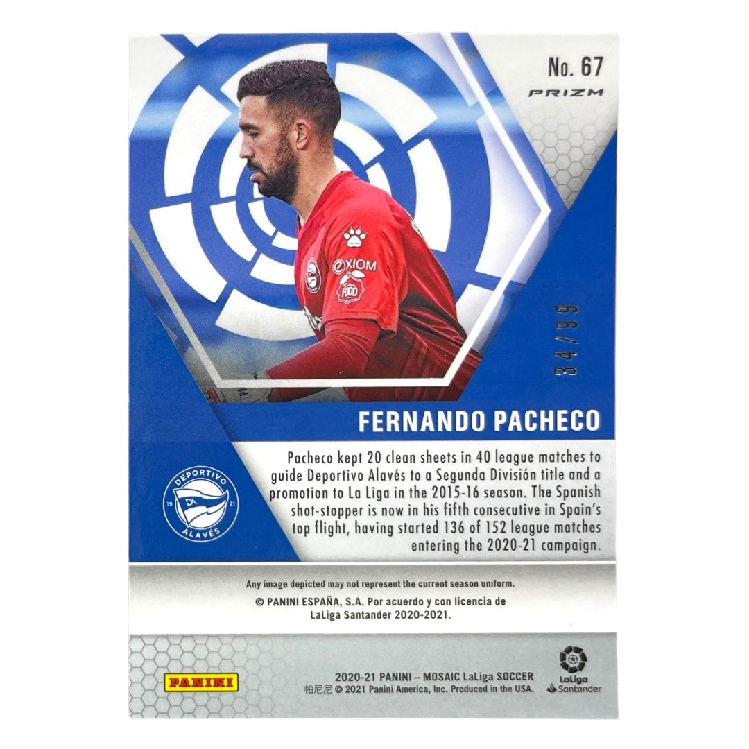 PANINI サッカーカード MOSAIC LALIGA PRIZM FERNANDO PACHECO D. ALAVES /99 #67 中古 IT2