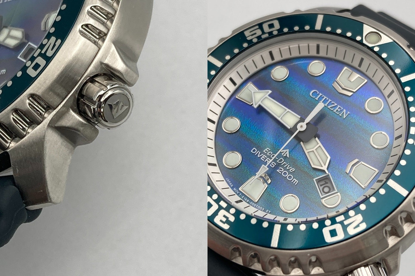 CITIZEN シチズン プロマスター MARINEシリーズ エコ・ドライブ ダイバー200m 構造色限定モデル BN0167-09W 中古 D4