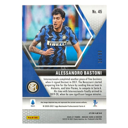 PANINI サッカーカード MOSAIC SERIE A PRIZM ALESSANDRO BASTONI INTERNAZIONALE MILANO /99 #45 中古 IT2