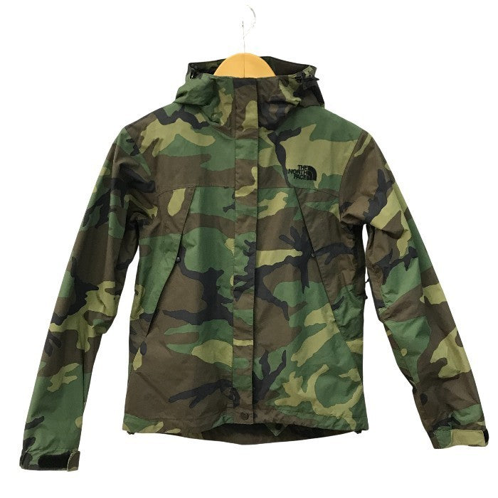 THE NORTH FACE ザ・ノースフェイス ノベルティー スクープ ジャケット レディース パウダーガード取り外し可 カモフラグリーン Mサイズ NPW61525 中古 T1