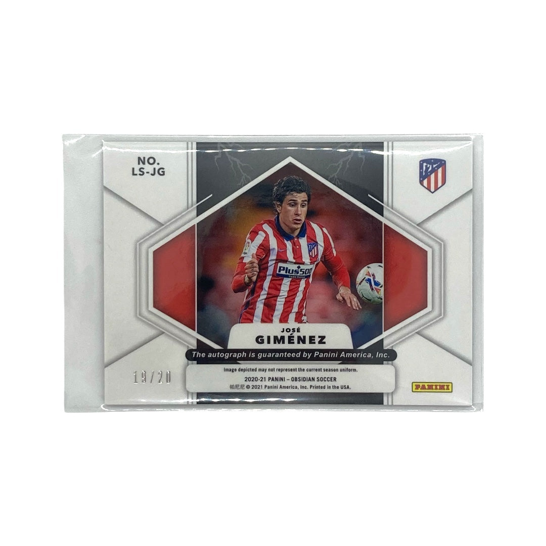 PANINI サッカーカード OBSIDIAN JOSE GIMENEZ ATLETICO MADRID 19/20 #LS-JG 中古 IT1
