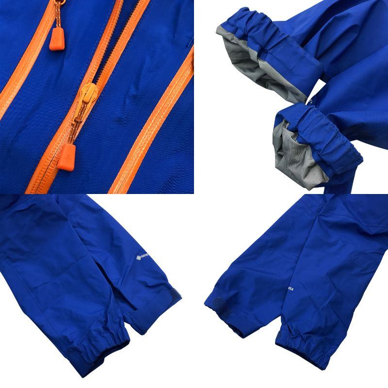 mont-bell モンベル ストリームパーカ メンズ ナイロン GORE-TEX ゴアテックス エアレーション シェル 防水 ブルー Mサイズ 1102517 中古 T1