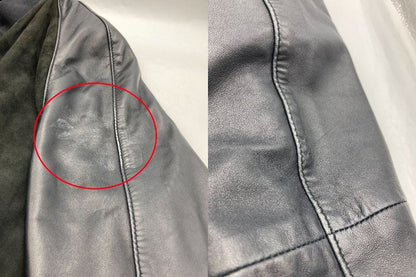 HUGO BOSS ヒューゴボス ラムレザー/スエード ブルゾン レザージャケット サイズ48 中古 D4