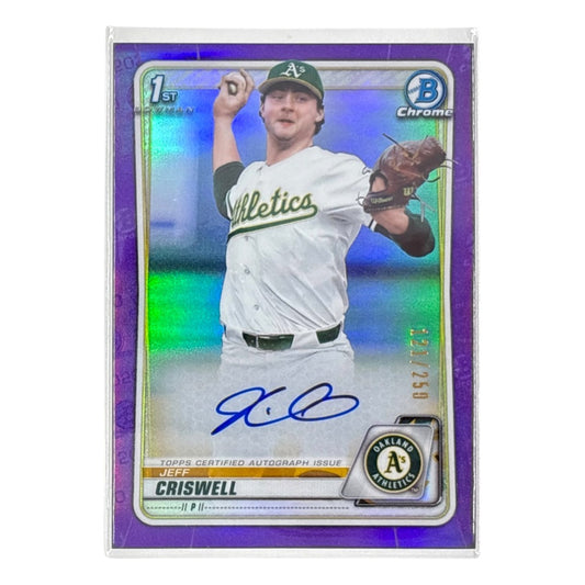 TOPPS MLBカード BOWMAN CHROME 1ST JEFF CRISWELL OAKLAND ATHLETICS /250 #CDA-JC 中古 IT1