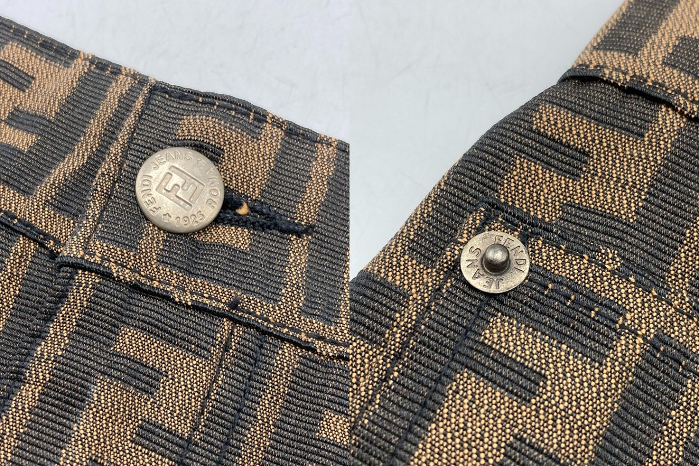 FENDI jeans フェンディ ズッカ柄 スカート ひざ丈 サイズ44 中古 D4