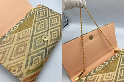 友禅 新綾箔 露錦 和装バッグ 中古 D4