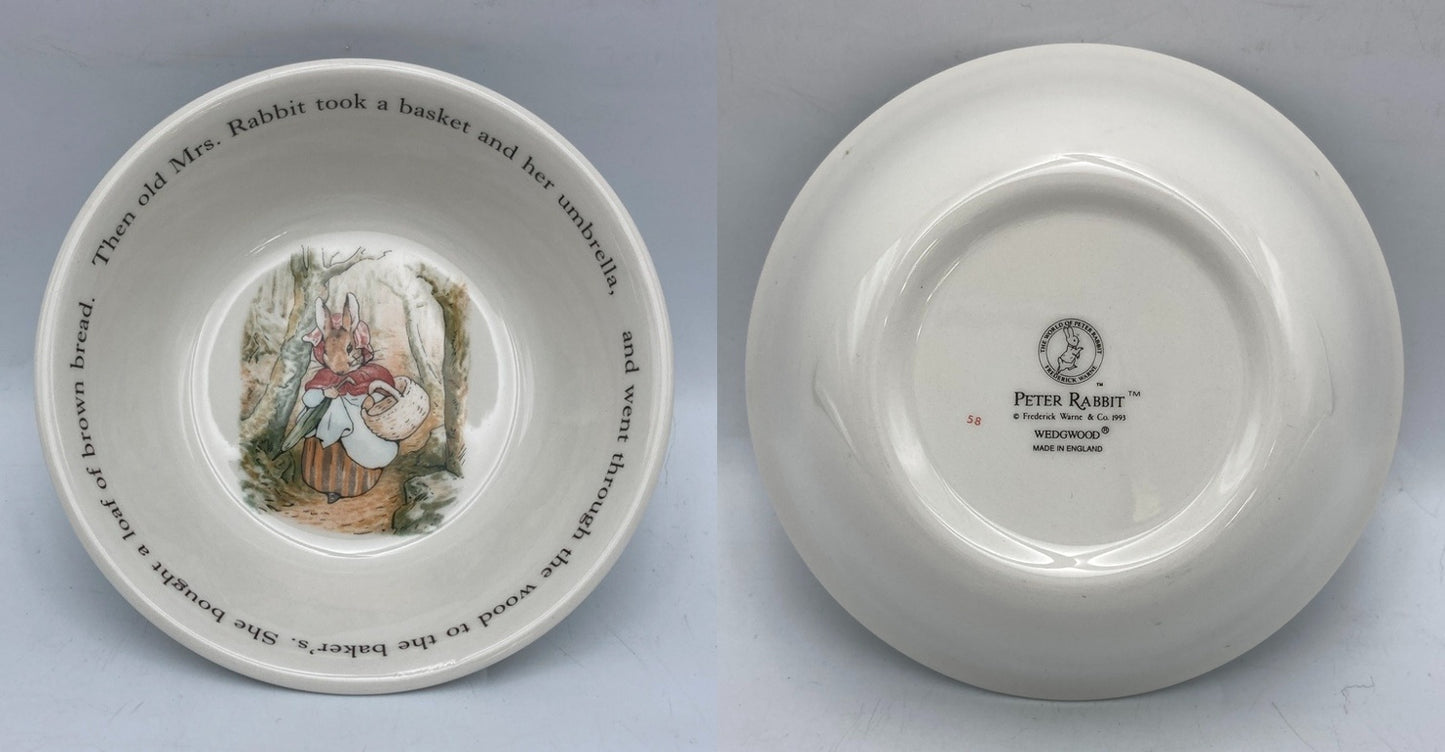 PETER RABBIT by Wedgwood ウェッジウッド ピーターラビット カップ プレート ボウル 3点セット 中古 D4