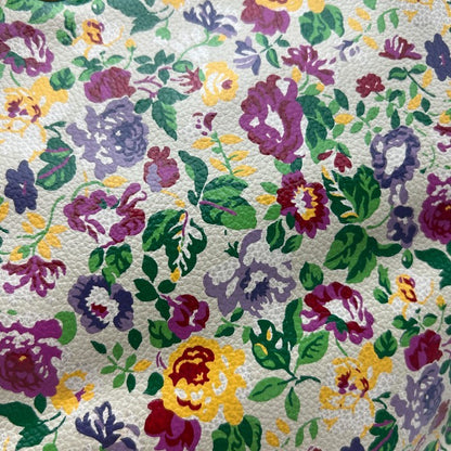 KENZO 花柄 巾着 ショルダーバッグ オフホワイト ケンゾー フラワー 鞄 肩掛け レディース かわいい 中古 W４