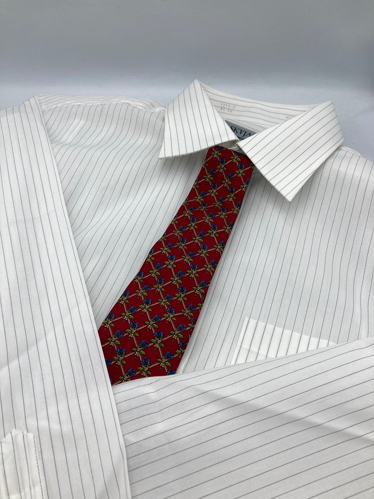 Salvatore Ferragamo サルヴァトーレフェラガモ 花柄 ネクタイ シルク100％ 中古 D4