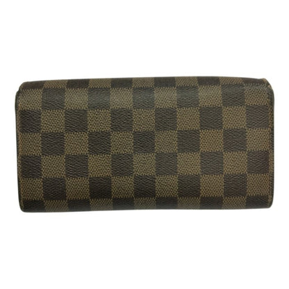 LOUIS VUITTON ルイヴィトン ダミエ エベヌ ポルトフォイユサラ 長財布 2つ折り 旧型 小銭入れあり ブラウン N61734 中古 T1