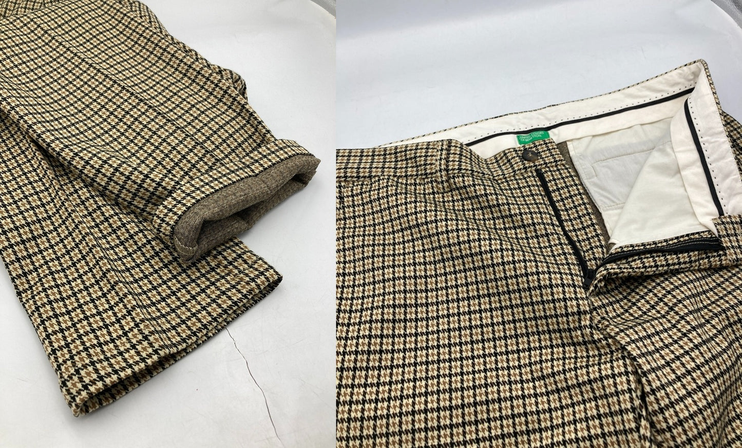 UNITED COLORS OF BENETTON ベネトン ガンクラブチェック セットアップ サイズXL メンズ 中古 D4