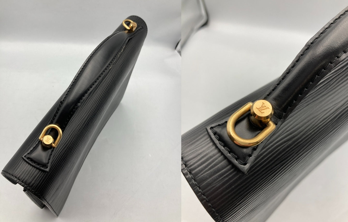 LOUIS VUITTON ルイヴィトン エピ モンソー セカンドバッグ 2way ショルダー ノワール/ブラック M52122 中古 D4