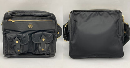 HUNTING WORLD ハンティングワールド ナイロン レザー ショルダーバッグ 中古 D4