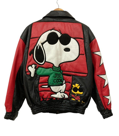 AMERICAN TOONS アメリカントゥーンズ ピーナッツ スヌーピー レザージャケット サイズS 中古 D4