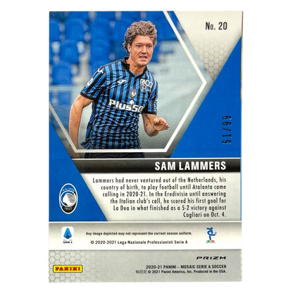 PANINI サッカーカード MOSAIC SERIE A PRIZM SAM LAMMERS ATALANTA /99 #20 中古 IT2