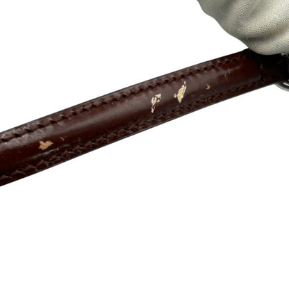 GUCCI グッチ レディース ベルト 037 1476 1110 5 ブランド ブラウン パテント レザー 中古 W４