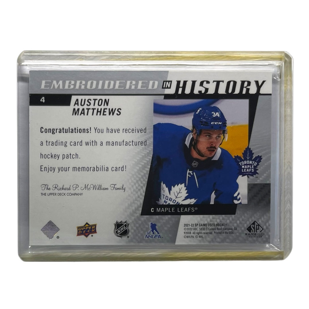 UPPER DECK NHLカード SP GAME USED AUSTON MATTHEWS MAPLE LEAFS #4 中古 IT2