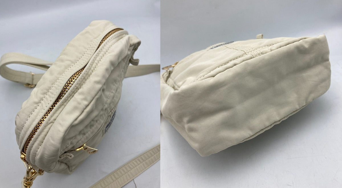 PORTER ポーター マイル ショルダーバッグ 754-15116 旧ロゴ オフホワイト 中古 D4