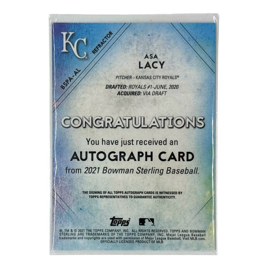 TOPPS MLBカード BOWMAN STERLING ASA LACY KANSAS CITY ROYALS 129/150 #BSPA-AL 中古 IT1