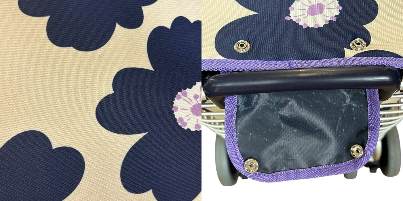 ユーバ産業 アルミワイヤー ショッピングカート マイバッグ カート 買い物 折りたたみ 中古 W４