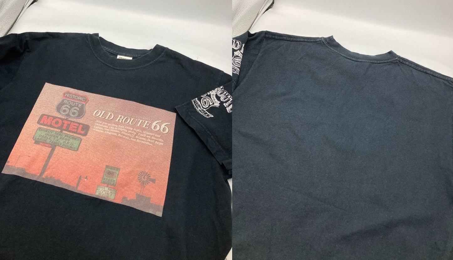 CHESWICK by SUGAR CANE チェスウィック ルート66 プリントTシャツ USA製 サイズM メンズ 中古 D4