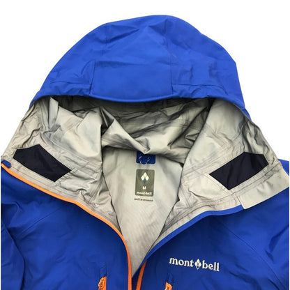 mont-bell モンベル ストリームパーカ メンズ ナイロン GORE-TEX ゴアテックス エアレーション シェル 防水 ブルー Mサイズ 1102517 中古 T1