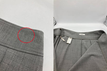 PESERICO ペセリコ ウエストベルト飾り ラップスカート  LS1217115 サイズ40 グレー 中古 D4