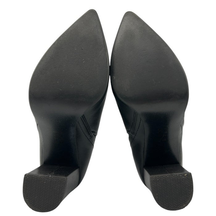 DAIANA ダイアナ サイドゴア ショートブーツ 22.5cm レディース レザー ブラック ヒール 中古 W４