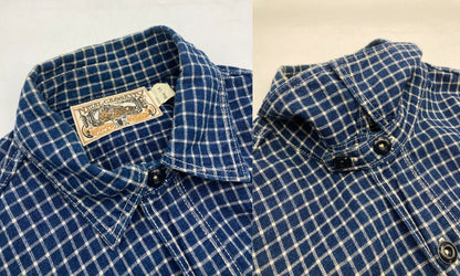 BOOTLEGGERS ブートレガーズ NEAL CASSADY RAILROAD ワークシャツ インディゴチェック サイズ14 メンズ 中古 D4