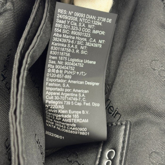 Calvin Klein カルバンクライン ナイロン ショルダーバック 鞄 レディース ブラック 中古 W1