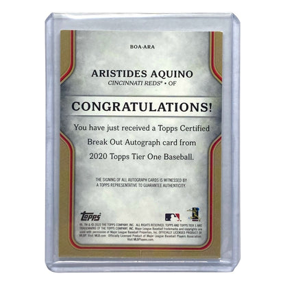 TOPPS MLBカード TIER ONE ARISTIDES AQUINO REDS 091/299 #BOA-ARA 中古 IT2