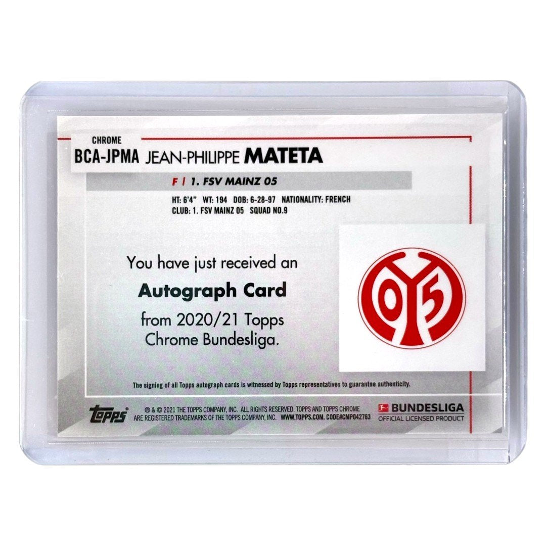 TOPPS サッカーカード CHROME JEAN-PHILIPPE MATETA MAINZ 05 #BCA-JPMA 中古 IT1