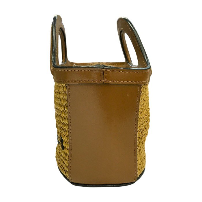 MARNI マルニ トロピカリア マイクロ ハンドバッグ レディース 2way ショルダー かごバッグ ミニサイズ ブラウン/ベージュ BMMP0067Q0 P3860 中古 T1