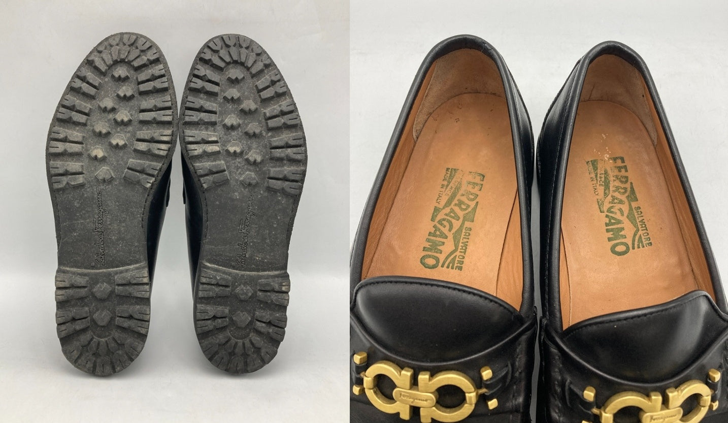 Salvatore Ferragamo サルヴァトーレフェラガモ ガンチーニ ローファー UR31285 サイズ8 メンズ 中古 D4