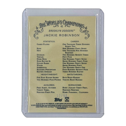 TOPPS MLBカード CHROME ALLEN & GINTER JACKIE ROBINSON BROOKLYN DODGERS 12/50 #42 中古 IT1