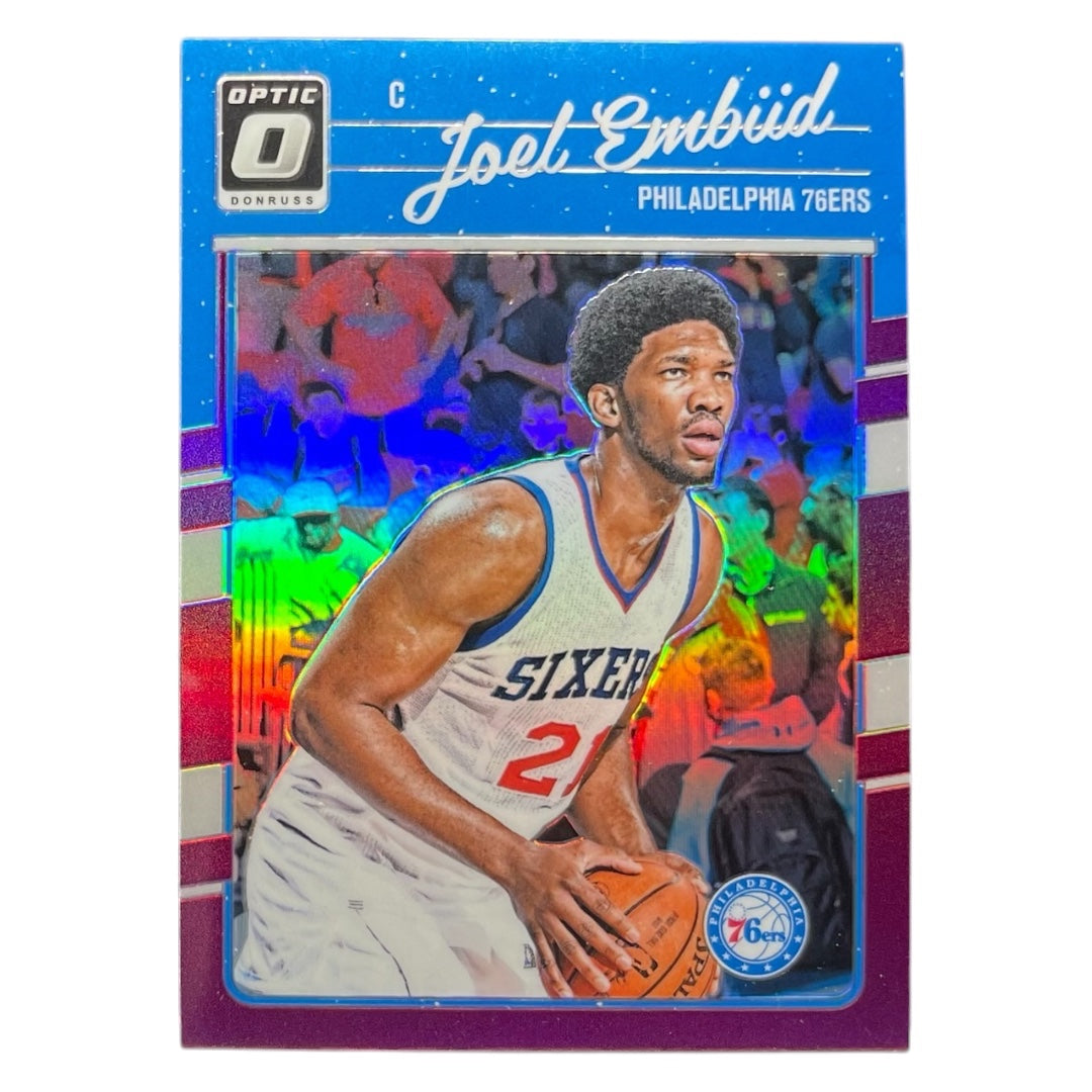 PANINI NBAカード DONRUSS OPTIC PRIZM JOEL EMBIID PHILADELPHIA 76ERS #1 中古 IT2