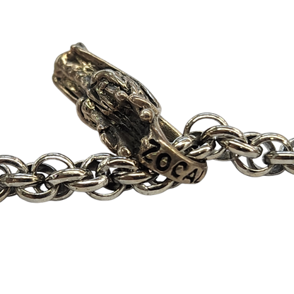 ZOCALO ソカロ ドラゴン ダガー ネックレス メンズ シルバー DARAGON DAGGER ペンダント 龍 ツイスト ロープチェーン シルバー 中古 T1