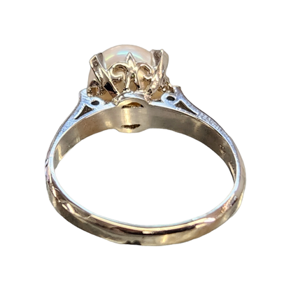 Pt900 パール 8.2mm リング レディース プラチナ 13号 中古 T1